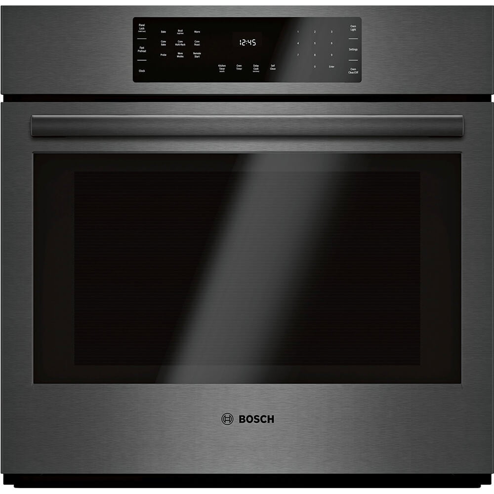 Bosch HBL8443UC 30 inch Black Stainless Steel Single Electric Convection Wall Oven