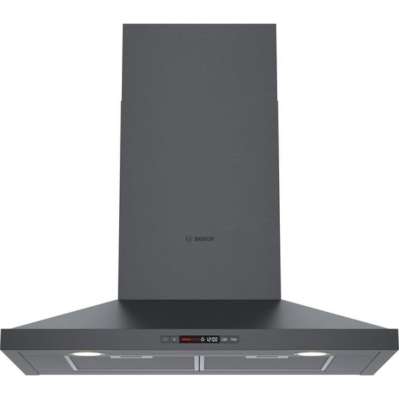 Bosch HCP80641UC 800 Series 30 inch Black Stainless Chimney Range Hood
