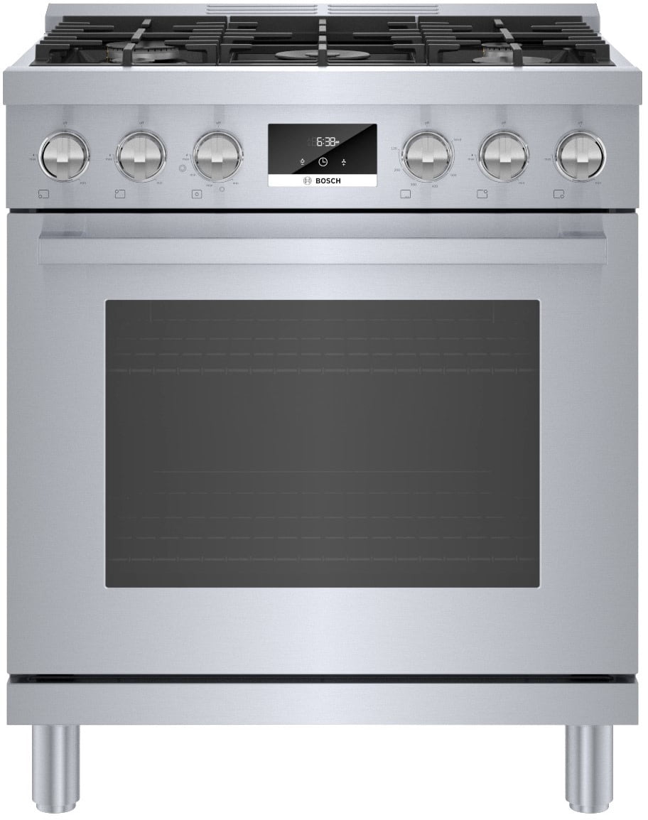 BOSCH 800 Series Dual Fuel Freestanding Range 30'' Stainless Steel HDS8055U HDS8055U