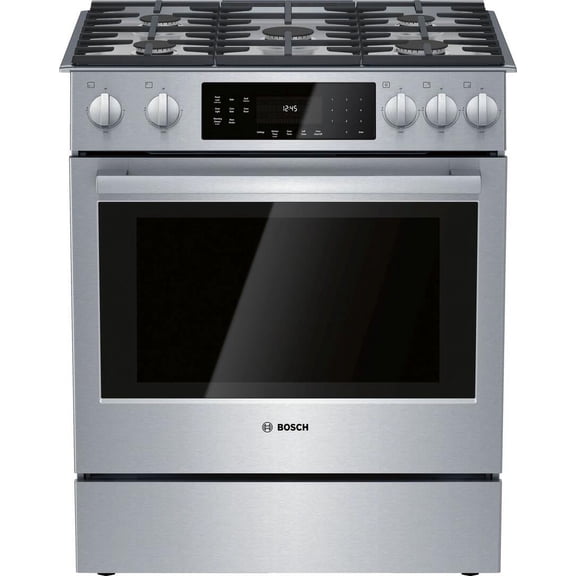 Bosch Hgi8056uc 800 Series 32" Wide 4.8 Cu. Ft. Slide In Gas Range - Stainless Steel