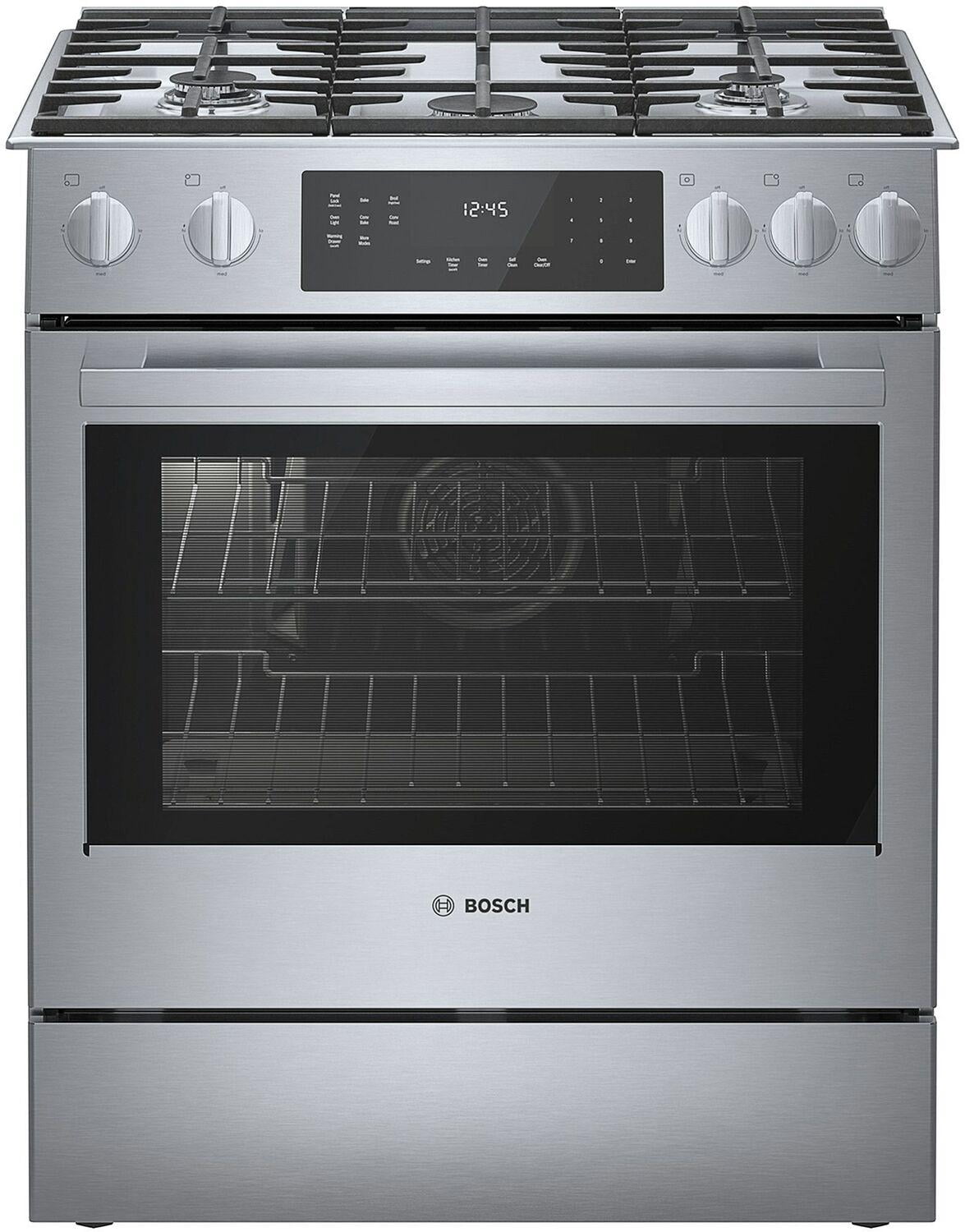Bosch Hgi8056uc 800 Series 32" Wide 4.8 Cu. Ft. Slide In Gas Range - Stainless Steel