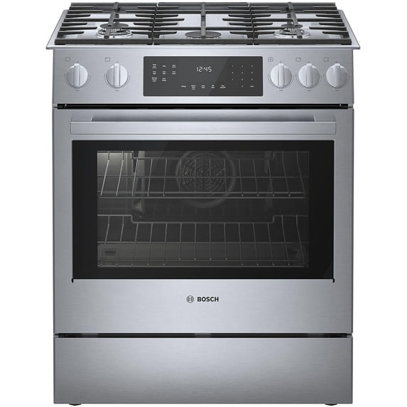 Bosch Hgi8056uc 800 Series 32" Wide 4.8 Cu. Ft. Slide In Gas Range - Stainless Steel
