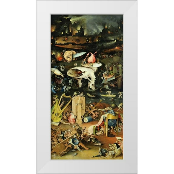 Bosch, Hieronymus 11x18 White Modern Wood Framed Museum Art Print Titled - The Garden of Earthly Delights III