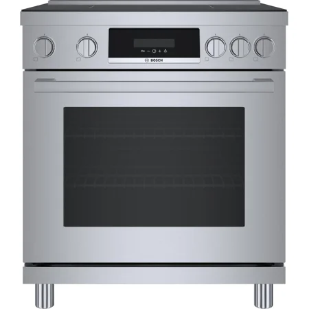 Bosch - 800 Series 3.9 Cu. Ft. Freestanding Electric True Convection Range - Stainless steel