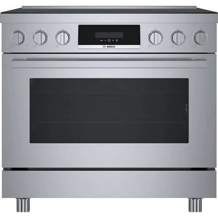 Bosch - 800 Series 3.7 Cu. Ft. Freestanding Electric True Convection Range with CombiZone - Stainless steel