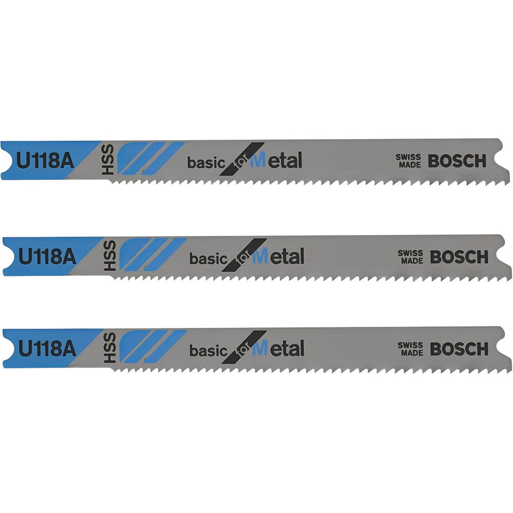 Bosch Jig Saw Blades 3Pc 3 1/8In 17 24P Tpi Basic Metal Cutting U Shank