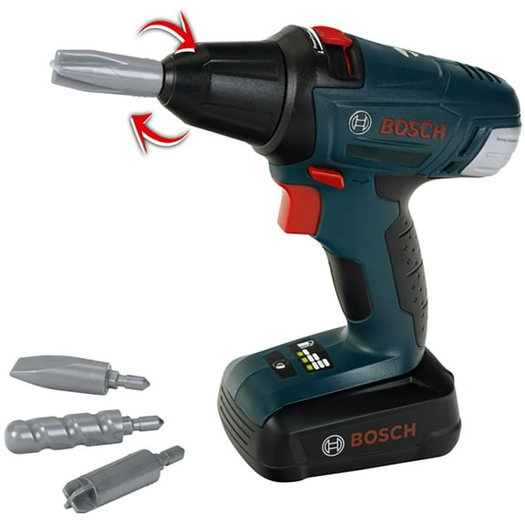 Bosch Mini: 2-In-1: Cordless Drill & Screwdriver - Lights & Sounds, Power Tool Toy, Battery-Operated, Realistic Pretend Play, Licensed, Kids Ages 3+