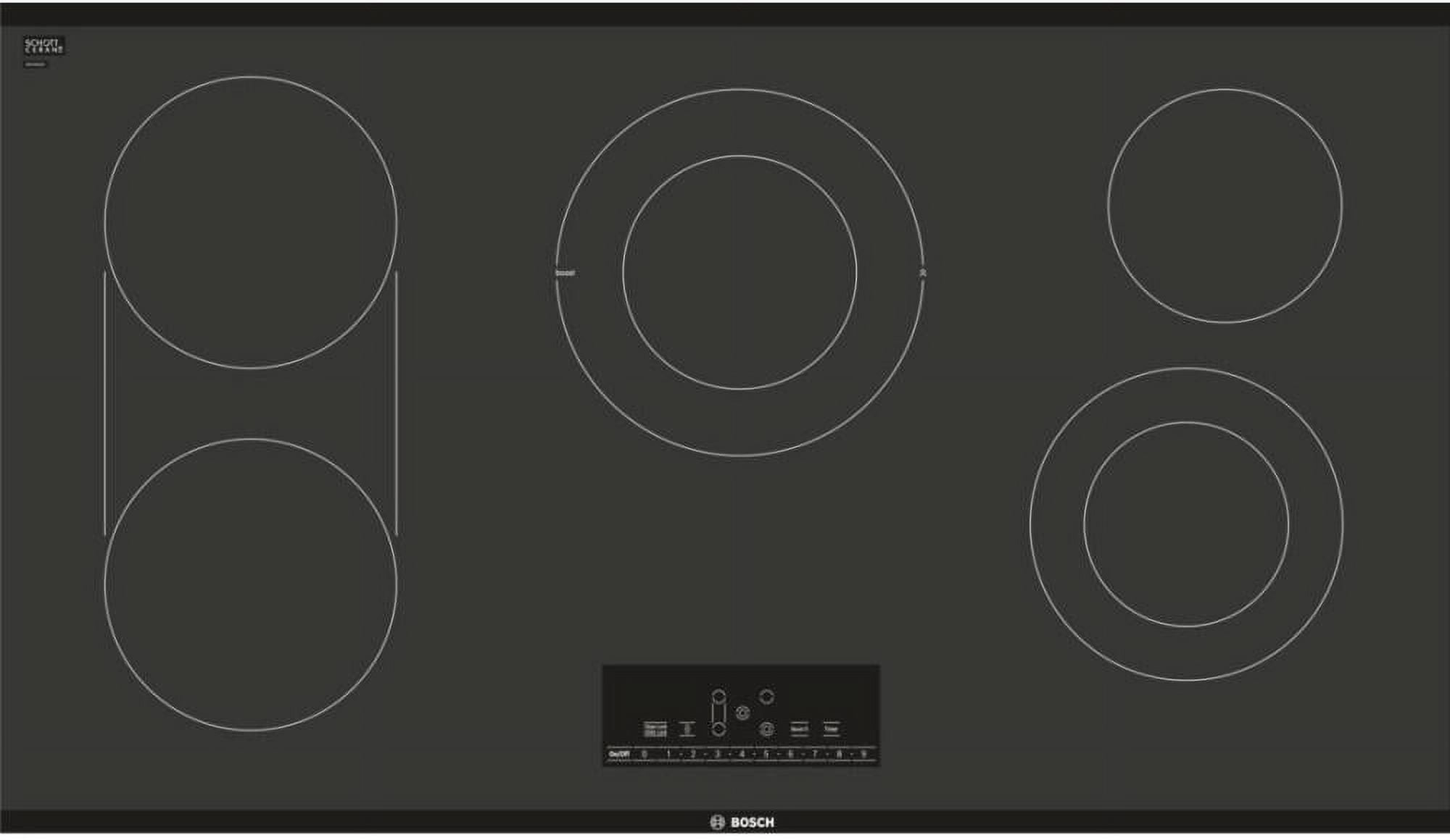 Bosch NET8668UC 36 inch Black Built-In Electric Cooktop