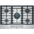 thumbnail image 1 of Bosch NGM8057UC 30" 800 Series Gas Cooktop with 5 Sealed Burners  FlameSelect  Dual Flame Burner  Heavy Duty Grates  OptiSim Burner  ADA Compliant  in Stainless Steel, 1 of 8