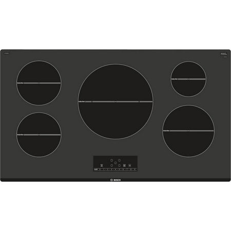 Bosch - 500 Series 36" Built-In Electric Induction Cooktop with 5 elements - Black