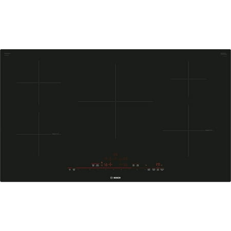 Bosch - 800 Series 36" Built-In Electric Induction Cooktop with 5 elements and HomeConnect, Frameless - Black