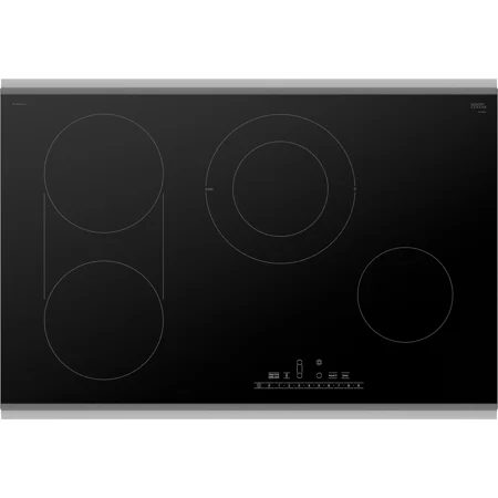 Bosch - 800 Series 30" Built-In Electric Cooktop with 4 elements and Stainless Steel Frame - Black