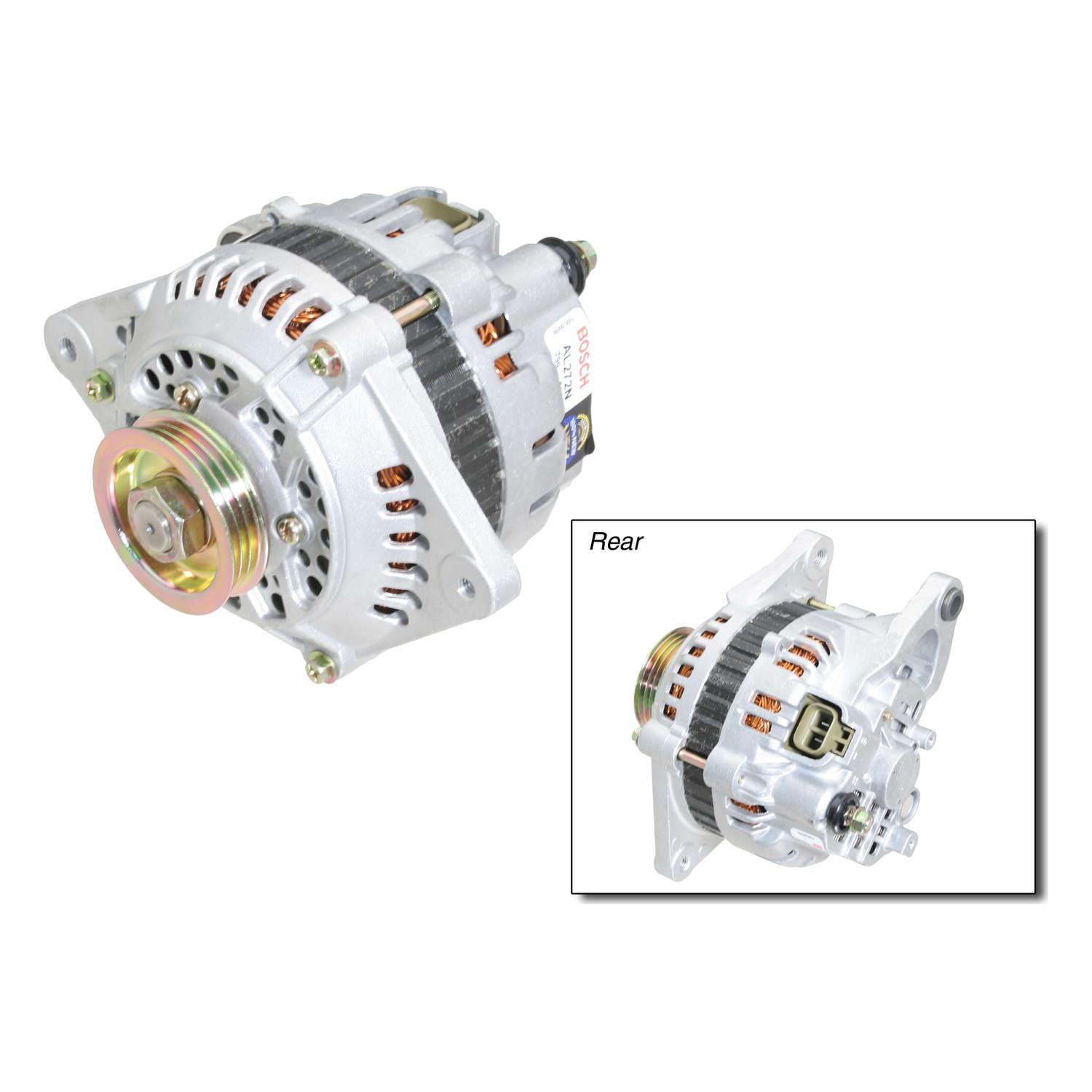 Bosch New Lifetime Warranty Alternator, 70 Amp Fits select 19891992