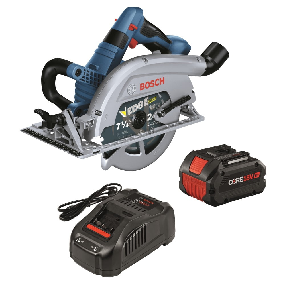 Restored Bosch GKS18V-26LB14-RT 18V PROFACTOR Brushless Lithium-Ion 7-1/4 in. Cordless Strong Arm Blade-Left Circular Saw Kit (8 Ah)
