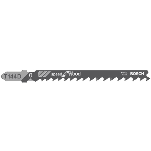 Bosch Professional 5 x Jigsaw blade T 144 D Speed for Wood (for softwood, straight cut, accesso