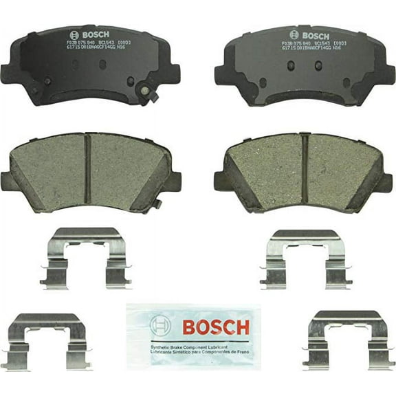 Bosch Quiet Cast Ceramic w/Hardware Brake Pad Set Fits select: 2013-2016 HYUNDAI ELANTRA, 2015-2017 KIA FORTE LX