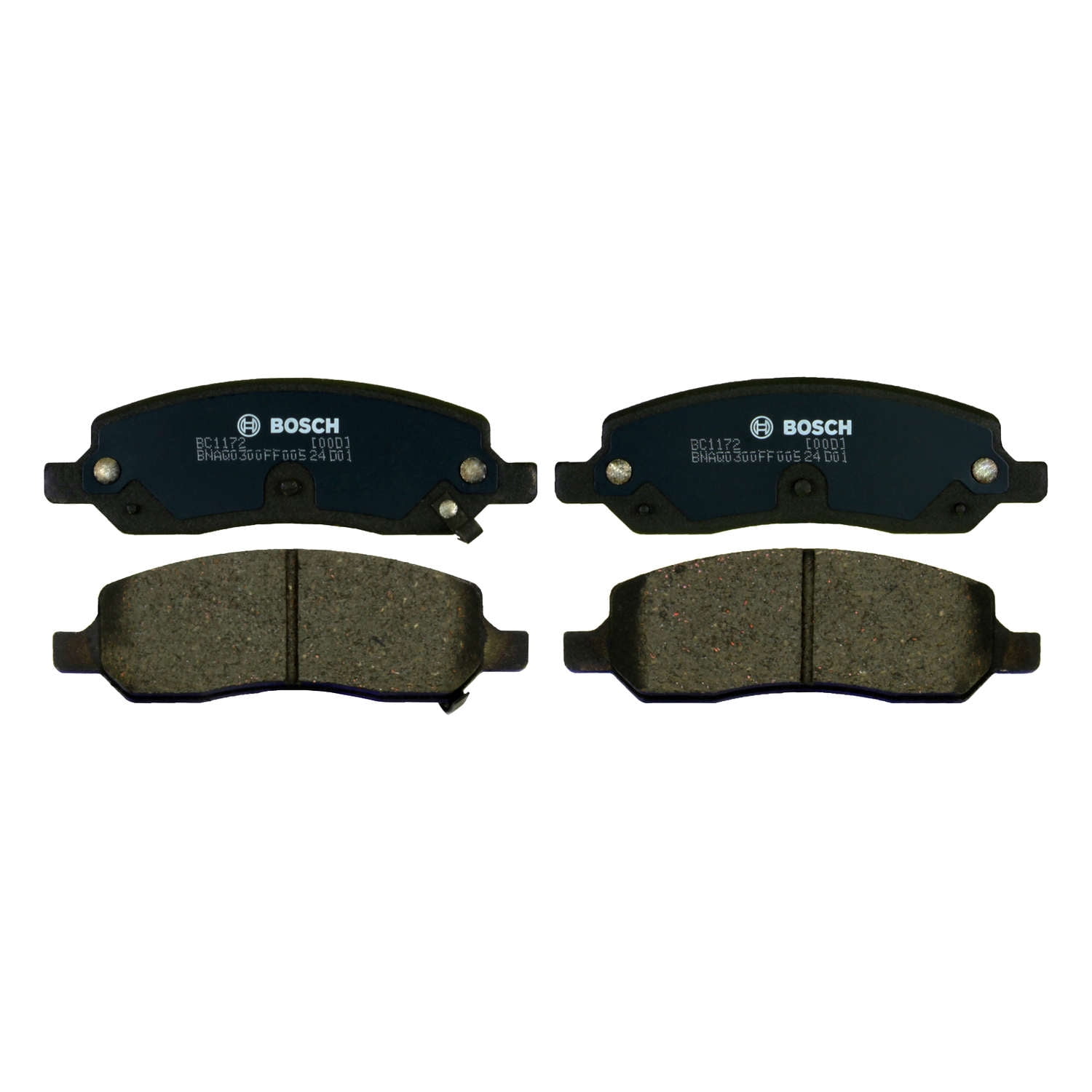 Bosch Quiet Cast Ceramic w/Hardware Brake Pad Set, and Shims Fits select: 2006-2011 BUICK LUCERNE CXL, 2006 CADILLAC COMMERCIAL CHASSIS