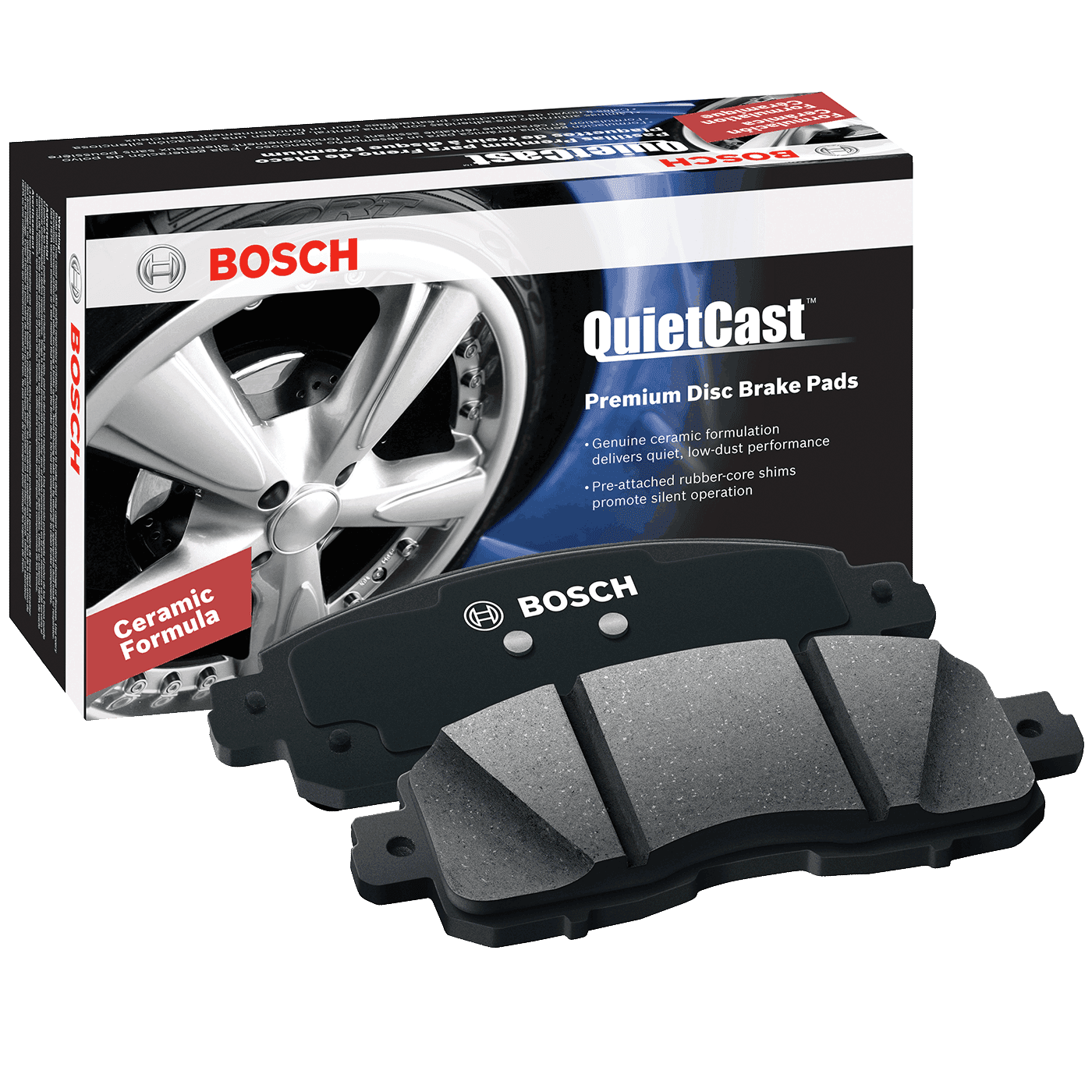 Bosch BP1333 QuietCast Set Pastiglie Freno Anteriori Semi-metalliche Premium, Con Hardware E Lubrificante, Per Frenata Silenziosa - 4