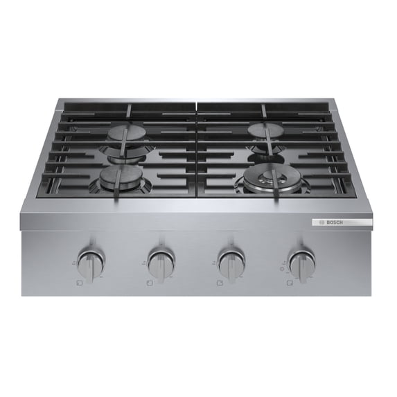 Bosch Rgm80uc 30" Wide 4 Burner Gas Rangetop - Stainless Steel