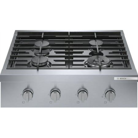 Bosch 800 Series 30 in. Gas Rangetop in Stainless Steel with 4 Burners including 18,000 BTU Burner - Silver