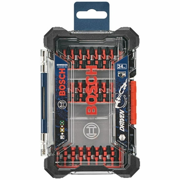 Bosch Screwdriving Bits Custom Case System Set, 24 Pieces