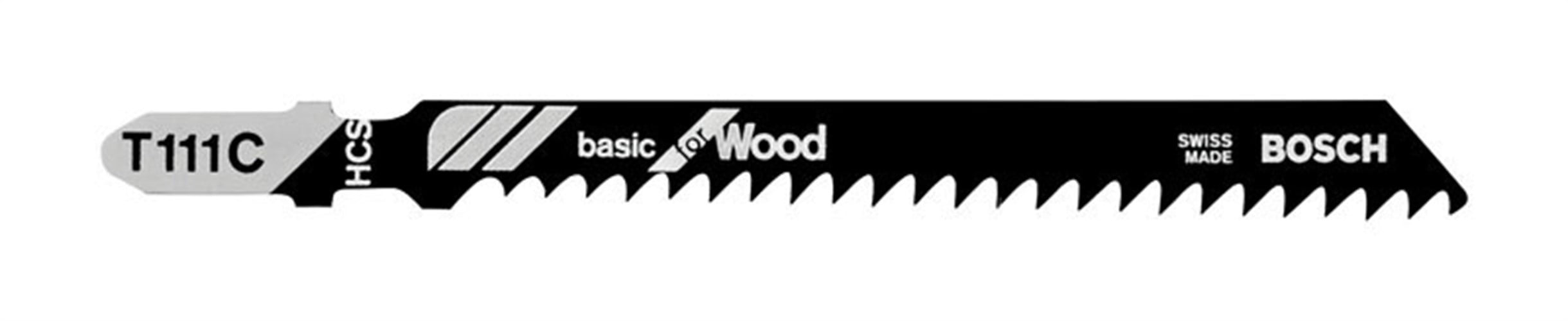 Bosch 4 in.   Carbon Steel T-Shank Jig Saw Blade 8 TPI 5 pk