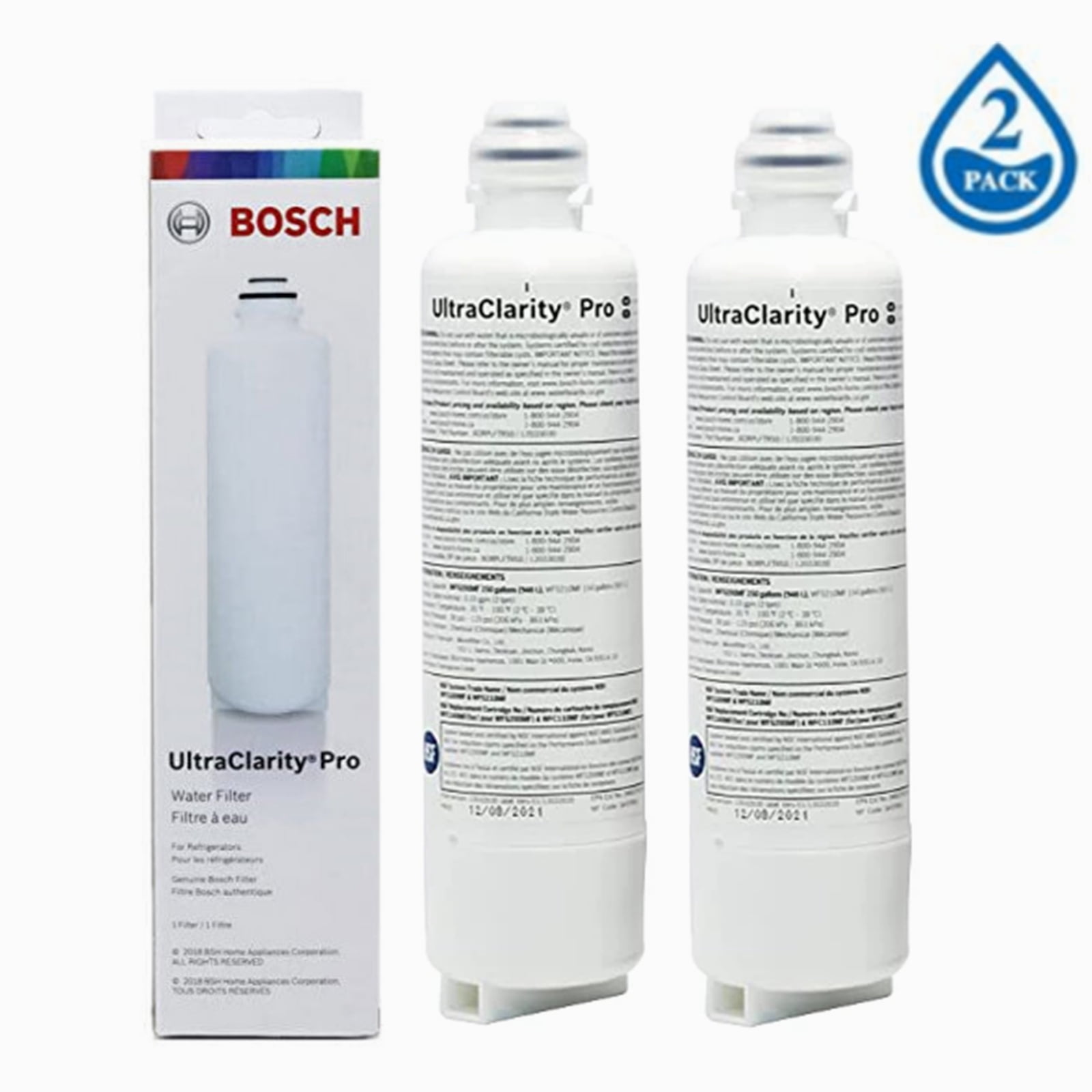 Bosch UltraClarity Pro Water Filter, BORPLFTR50,BORPLFTR55, RA450022
