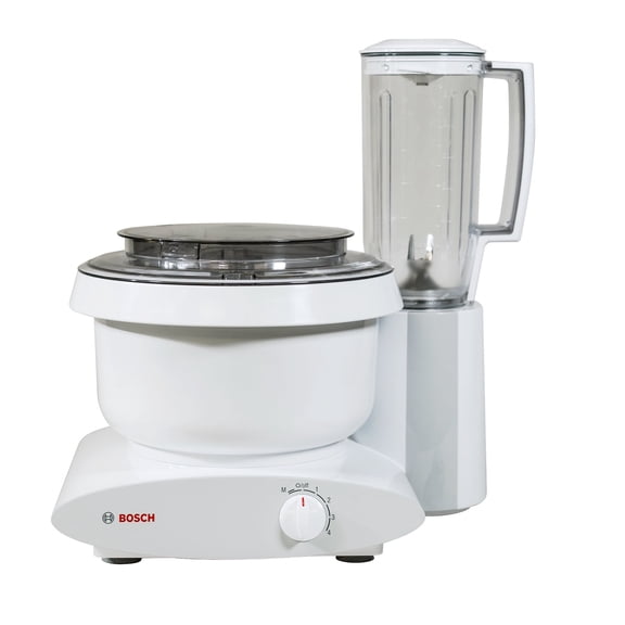 Bosch Blender Bundle - White Universal Plus Mixer, Dough Hook Extender, and Blender