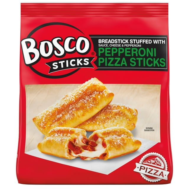 Bosco Sticks Pepperoni Pizza Stuffed Breadsticks, 14 oz (Frozen)