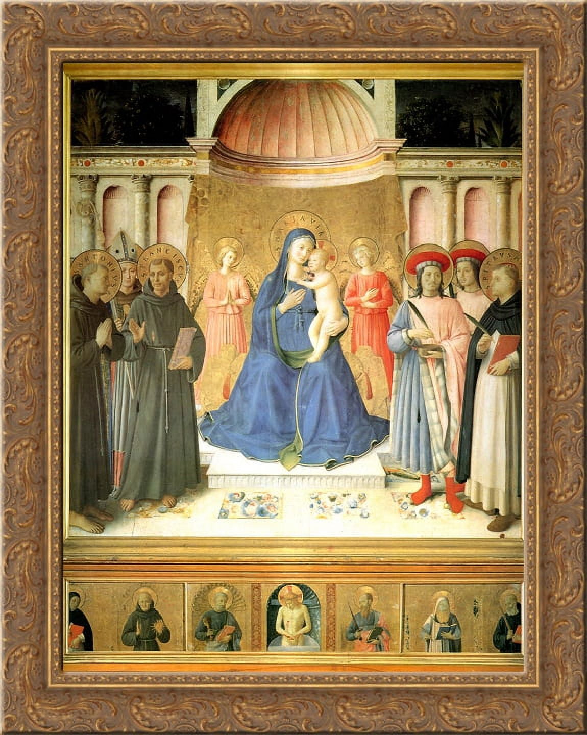 Bosco ai Frati Altarpiece 24x20 Gold Ornate Wood Framed Canvas Art by ...