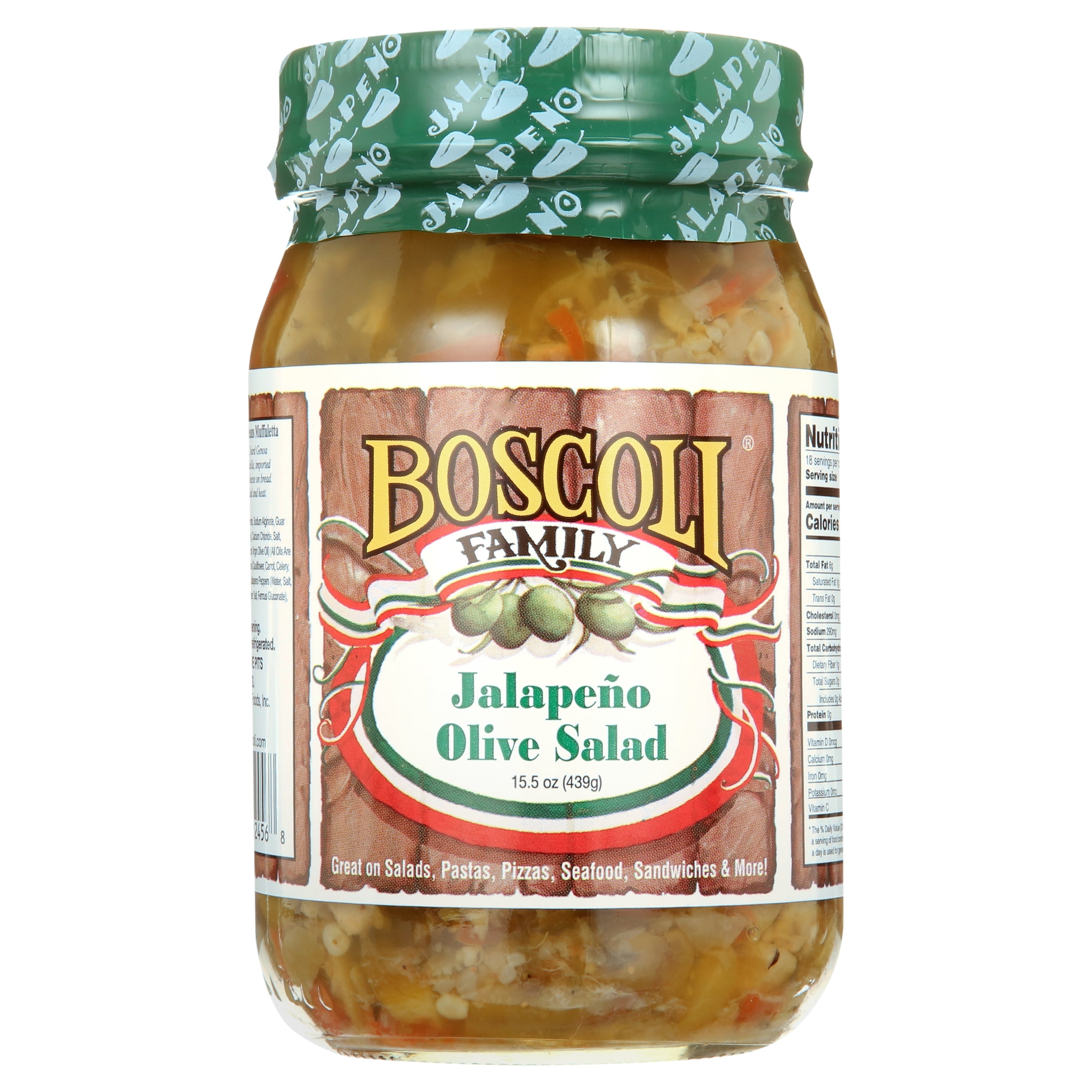 Boscoli Family Jalapeno Olive Salad, 15.5oz.