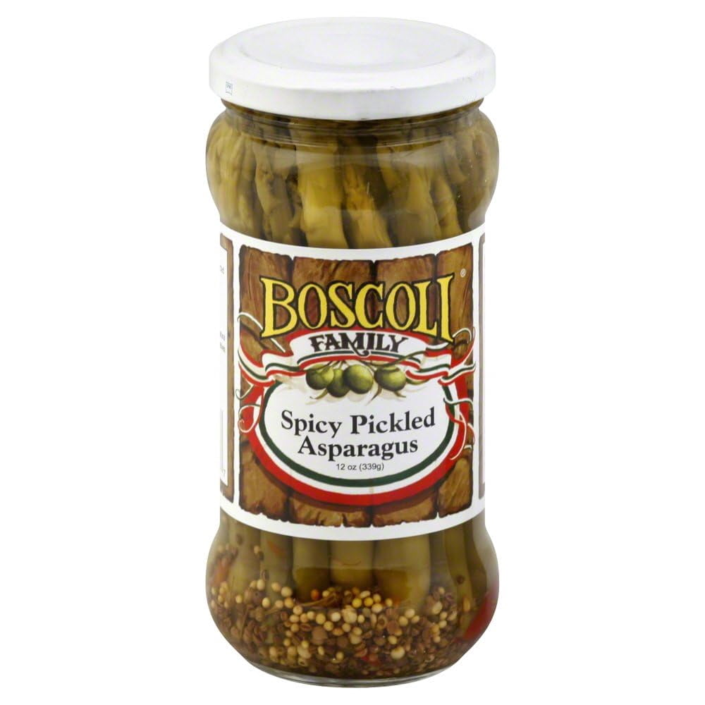 Boscoli Spicy Pickled Asparagus 12 oz (Pack of 6)