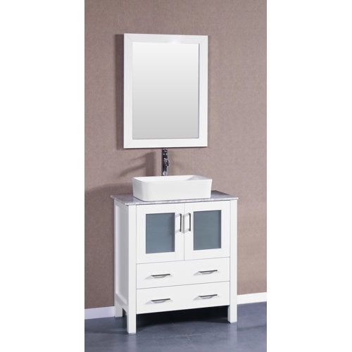 Breakwater Bay Luverne 30'' Single Bathroom Vanity Set with Mirror