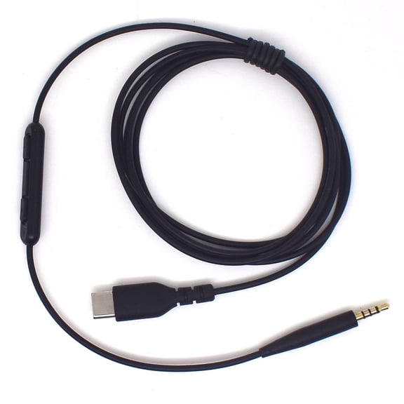 Elnone 2.5mm to USB-C Audio Replacement Cable with Built-In Mic & Volume Control, 1.4m Length, Compatible with Bose QuietComfort Headphones