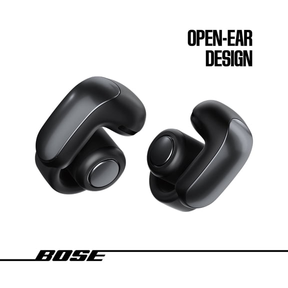 Bose Ultra Open Earbuds, Bluetooth Wireless Open Ear Headphones, Black