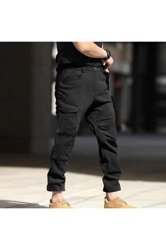 2025 New Men's Tactical Cargo Pants - Lightweight Ripstop Fabric, Stretch Waistband Pants for Outdoor Work & Casual Wear