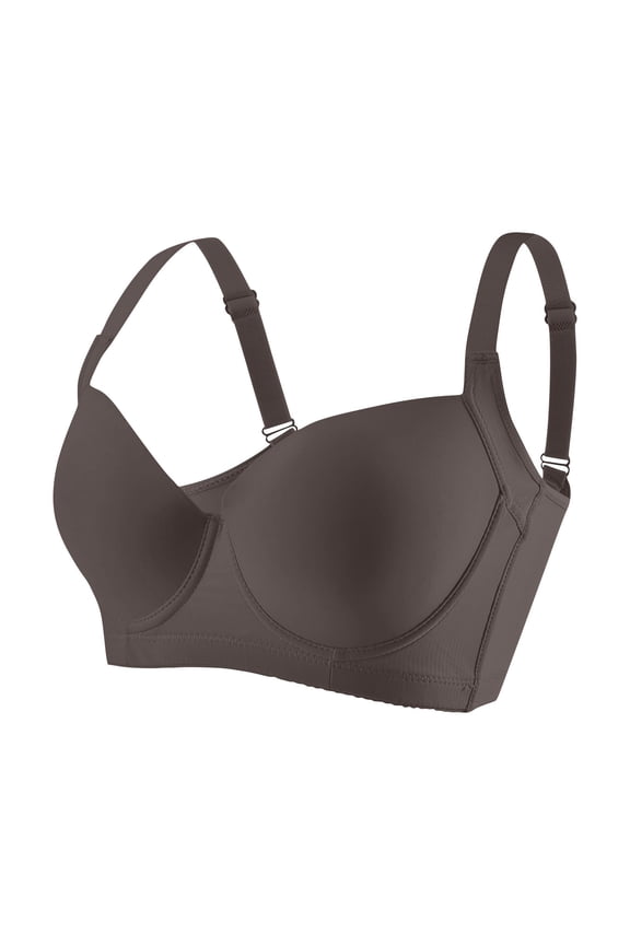 3 Pack Full Coverage Minimizer Bra, Firm Support Underwire Thin Cup Design, Seamless No Padding Comfort Everyday Bra