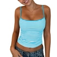 thumbnail image 1 of Bosfbaoi Camisole Tops for Women Striped Cami Tank Top Spaghetti Strap Form-Fitting Cropped Camisole Womens Summer Tops, 1 of 8
