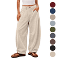 thumbnail image 1 of Bosfbaoi Cargo Pants for Women High Waist Barrel Pants Wide Leg Baggy Casual Trousers, 1 of 8