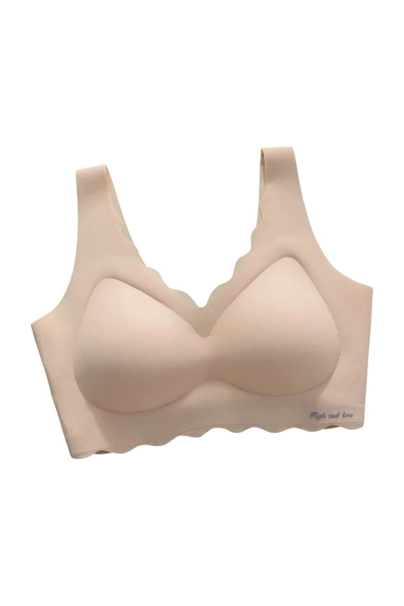 Deep V Petal Bras for Women No Underwire Soft Wireless Bras Comfort Seamless Bralettes with Extender