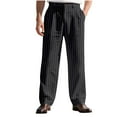 thumbnail image 1 of Bosfbaoi Dress Pants for Men Casual Regular Fit Straight Leg Work Trousers Button Zip Waist Formal Pants with Pockets Business Outfits, 1 of 7