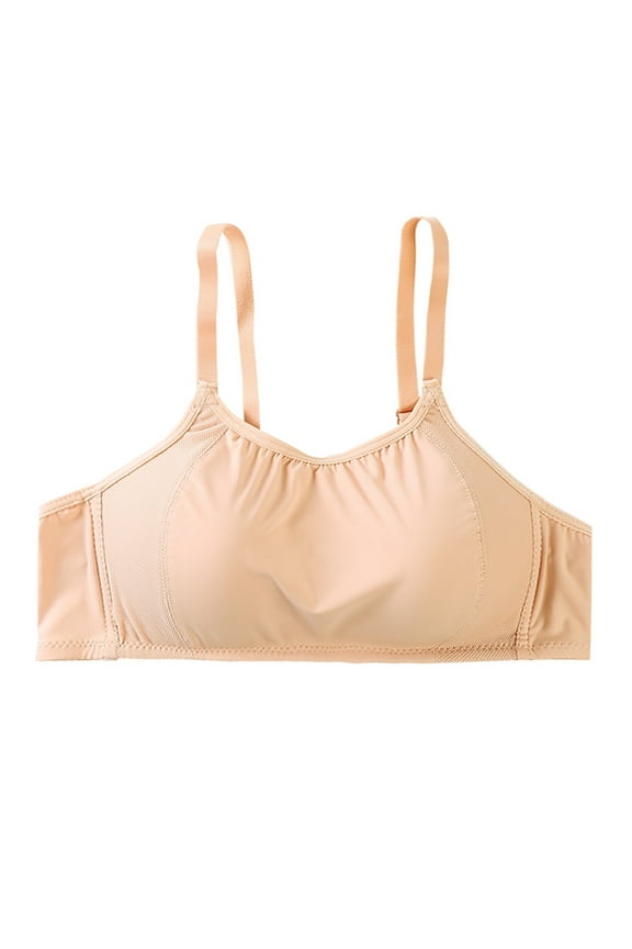 Full Coverage Silk Satin Bralette, Wireless with Adjustable Straps, Breathable Soft Cup
