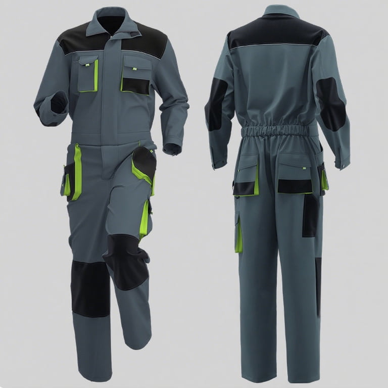Bosfbaoi Industrial Work Coverall for Men - Heavy Duty Breathable