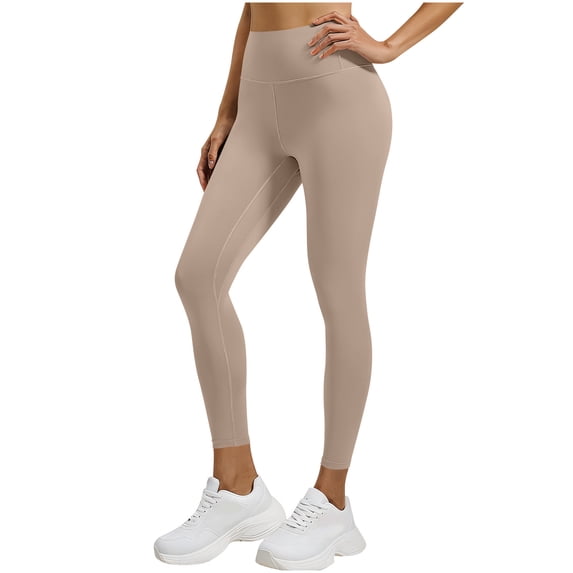 Bosfbaoi Leggings for Women High Waist, Yoga Pants with Pockets Tummy Control Workout Pants Stretchy Jeggings