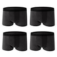 thumbnail image 1 of Bosfbaoi Men 4-Pack Underpants Shorts Solid Color Boxer Briefs Pearl Cotton Lined Soft Airy Everyday Briefs, 1 of 3