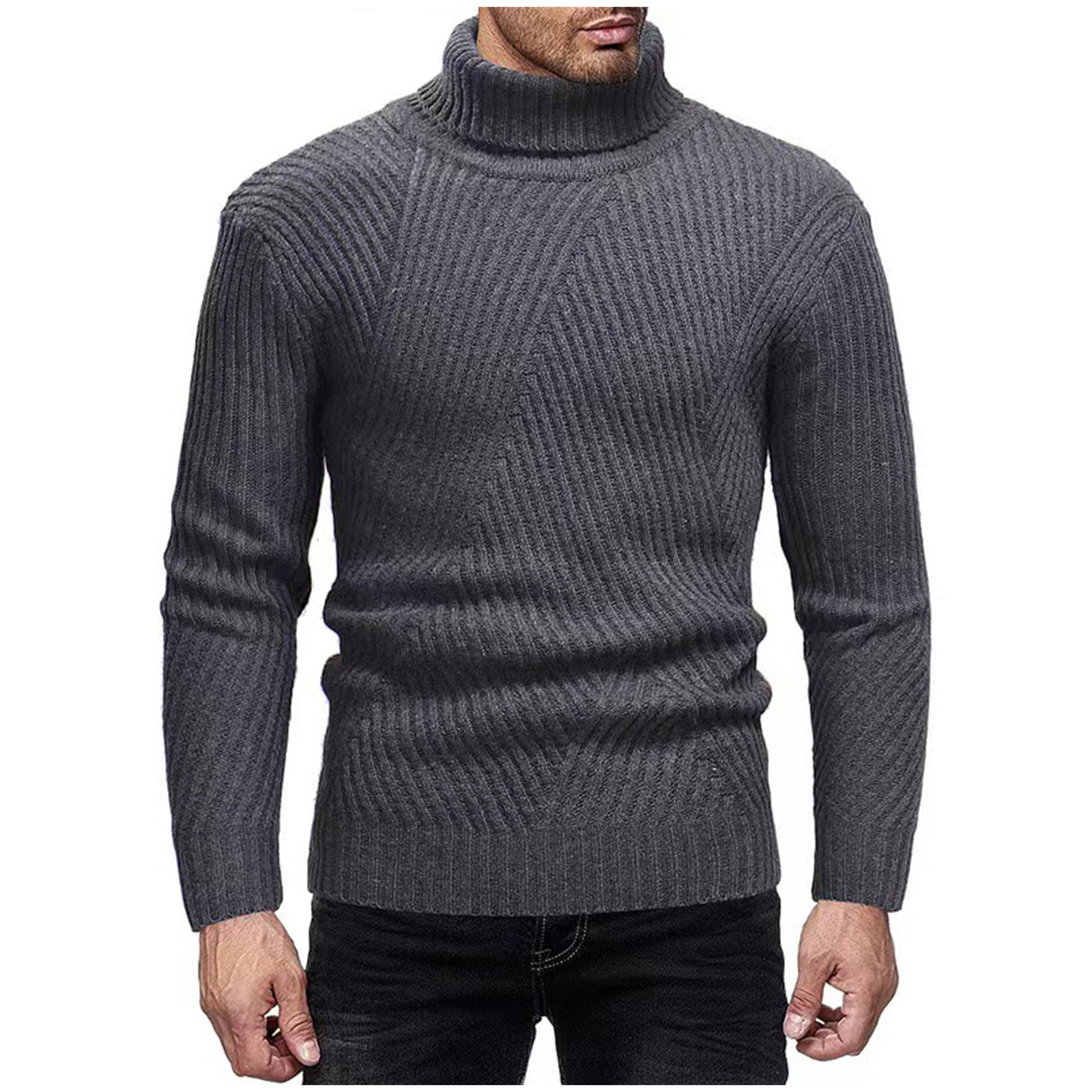 Herren Rollkragenpullover – Leichter Strickpullover, Slim Fit, Aus Baumwoll-Mix, Atmungsaktiv, Ideal Für Herbst & Winter