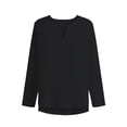 thumbnail image 1 of Bosfbaoi Men's Classic Fit V-Neck Long Sleeve Sweatshirt - Solid Color Casual Pullover Top, 1 of 3