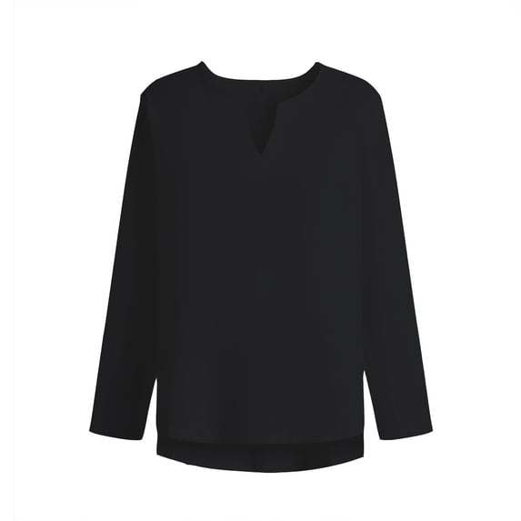 Bosfbaoi Men's Classic Fit V-Neck Long Sleeve Sweatshirt - Solid Color Casual Pullover Top