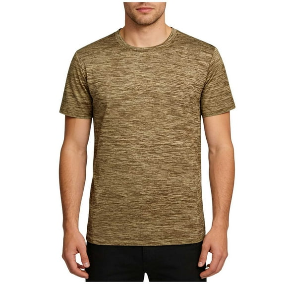 Bosfbaoi Men's Dry Fit Short-Sleeved Top Solid Color Loose Fit T-Shirt Round Neck Casual & Sports Top Comfortable Daily Wear S-XXXXXL