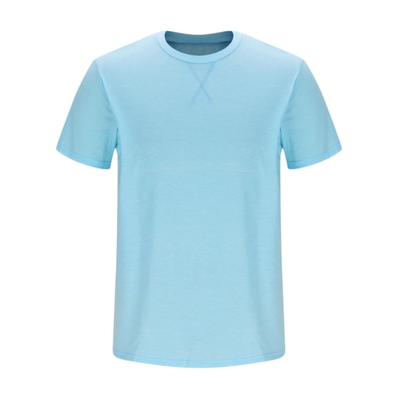 Bosfbaoi Men's Short Sleeve T-Shirts - Crew Neck Slim Fit Casual & Active Wear, Solid Color Sleepwear for Gym, Home, Beach
